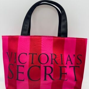 Small Victoria's Secret Red/ Pink Valentines Top Handle  Bag 11 X 8 X 3